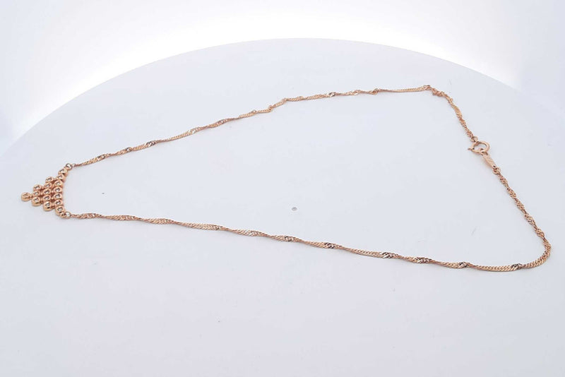 0.16ctw Diamond Necklace In 18k Yellow Gold 4.2 Grams 15 Inch Eb0425wxzsa