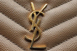 Saint Laurent Chevron Quilted Leather Cassandre Bifold Wallet Eb0326llrdu