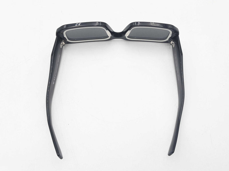 Prada Pr 06ys Symbole Rectangular Sunglasses In Black Sd0925izsa