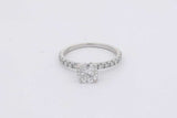 1.18cttw Diamond Ring In 14k White Gold 2.4 Grams Size 6.5 Eb0225lcxzsa