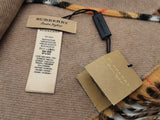 Burberry Sandstone Tan Check Cashmere Wool Shawl Do0925lrxde
