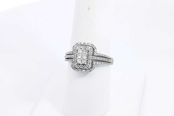 Approx. 0.78ctw Diamond Ring In 10k White Gold 3.2 Grams Size 7 Eb1224orrsa