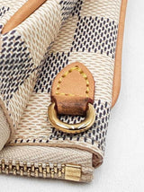 Louis Vuitton Double Zip Pochette In Damier Azur Coated Canvas Fw1125wrxdu