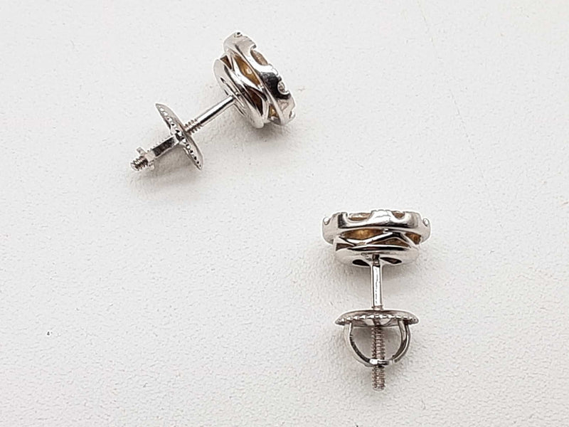 0.74 Cttw Diamonds 14k White Gold 2.0g Screw Back Stud Earrings Do0525lixde