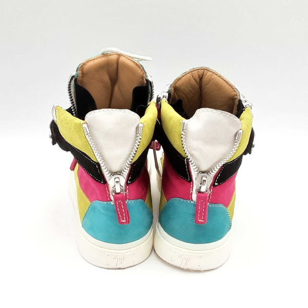 Giuseppe Zanotti Multi-color Suede High Top Sneakers Size 39.5 Hs0623oxzsa