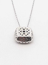 Neil Lane Diamond & 14k White Gold Halo Necklace & Earring Ensemble 6.5g Fwpzxdu