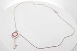 Tiffany & Co. 925 Purple Enamel Heart Key Pendant Necklace 7.5 Grams Eb0426exsa