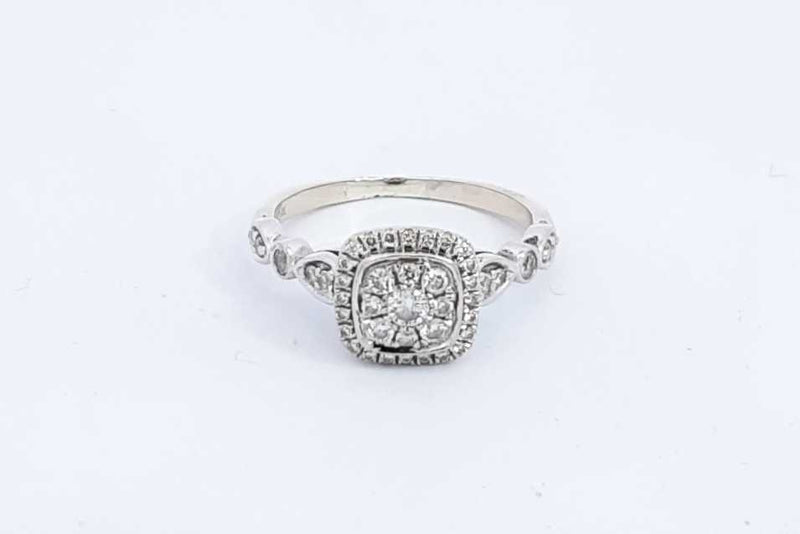 Approx. 0.45ctw Diamond Ring In 14k White Gold 3.5 Grams Size 8 Eb0824lixdu