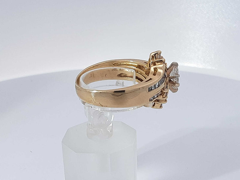 1.40 Cttw Diamond 14k Yellow Gold Ring 8.2 Grams Size 8.5 Aa0825scrsa