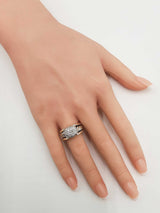 David Yurman 0.58 Cttw Diamond & Sterling Silver Cable Ring 9.9 Grams Size 6 Fw0726lrzdu