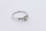 0.04cttw Diamond Heart Shape Ring In 10k White Gold 2 Grams Size 6.75 Eb0626loxsa