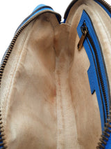 Gucci Gg Canvas & Blue & White Leather "I Feel Gucci" Belt Bag Eb0126pxzde