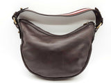 Bally Vintage Black Leather Red & Beige Stripe Hobo Bag Sd0626lzxde