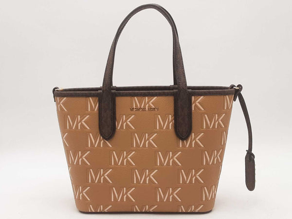 Michael Kors Eliza Small Embossed Logo Brown Aa0725rzsa