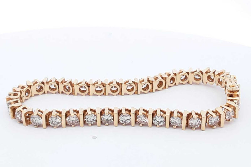 Approx. 4.95ctw Diamond Tennis Bracelet 14k Yellow Gold 20.88g 7 In Eb1024sxrsa