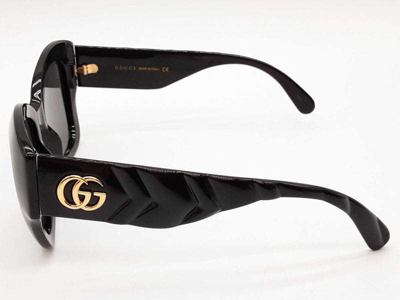 Gucci Gg0808s Oversized Butterfly Black Frame Gray Lens Sunglasses Do0925rxde