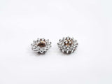 0.72 Cttw Diamond & 14k White Gold Snowflake Earring Jackets 3 Grams Fw0326ozxdu