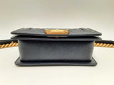 Chanel Caviar Leather Small Boy Bag In Navy Blue Fw1124orxzsa