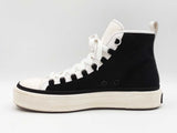 Amiri M.a. Court High Top Sneakers In Black & White Canvas Size 13 Fw0126lixdu