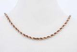 14k Yellow Gold Rope Chain Necklace 5.8 Grams 16.5 Inch Eb0826worde