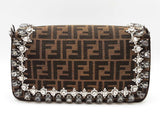 Fendi Baguette Zucca Ff Monogram Crystal Embellished Handbag Sd1225lzxzde