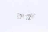 3.64ctw Lab Grown Diamond Stud Earrings In 14k White Gold 1.9 Grams Eb1024irxsa