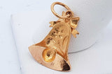 22k Yellow Gold Holiday Bell Pendant 2.6 Grams Eb0926oexde