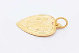 22k Yellow Gold Chinese Horse Zodiac Heart Shaped Pendant 4.4 Grams Eb1024orxsa