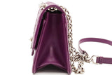 Salvatore Ferragamo Quilted Gancini Purple Leather Crossbody Bag Eb0226orxsa