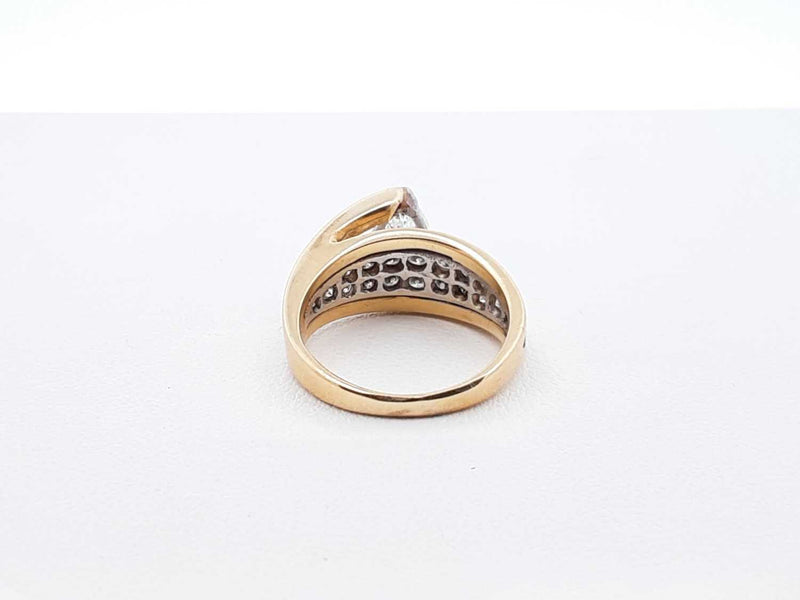 1.0 Cttw Diamond & 14k Yellow Gold Ring 4.5 Grams Size 4.25 Fw1224rxzdu