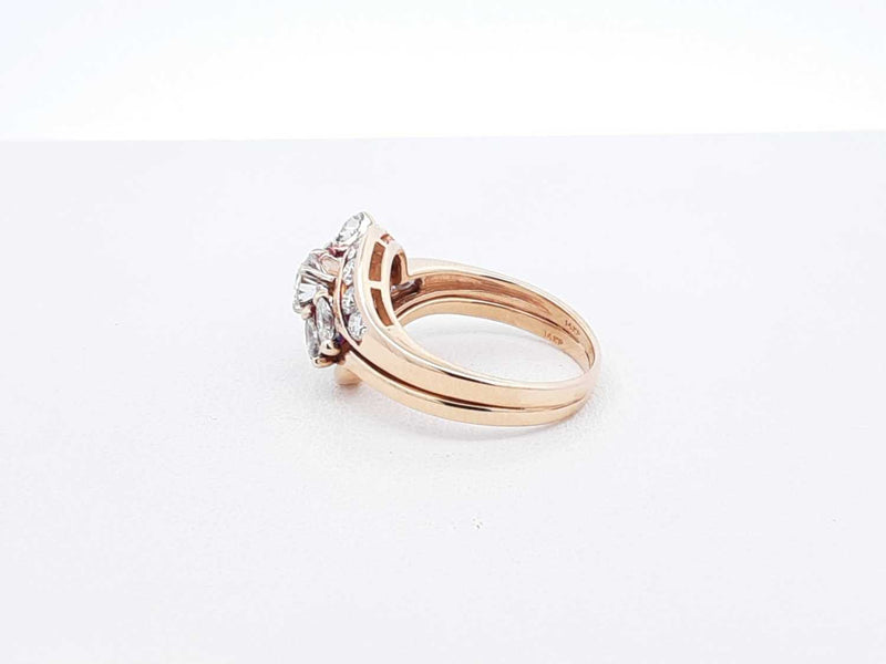 1.67 Cttw Diamond & 14k Yellow Gold Bridal Set 4.6 Grams Size 5.5 Fw0825lwrxdu