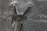 Yves Saint Laurent Crocodile Embossed Black Leather Card Case Wallet Eb0926lxzsa