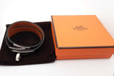 Hermes Kelly Double Tour Black Leather Bracelet Eb0426lxzsa