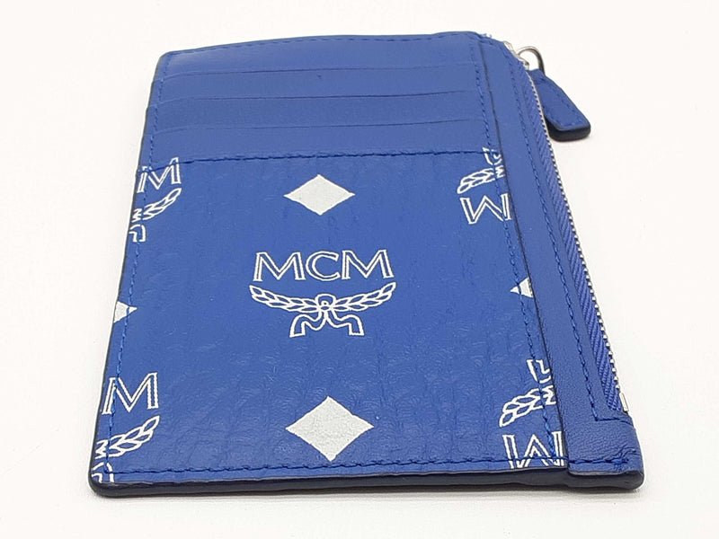 Mcm Aren Surf The Web Blue Visetos Card Holder Do0725crde