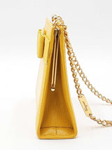 Salvatore Ferragamo Vara Mini Chain Shoulder Bag In Pebbled Leather Fw1026lzxdu