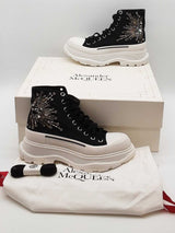 Alexander Mcqueen Crystal Embellished Tread Slick Sneakers Size 39.5 Eb0626rxde