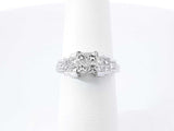 0.76 Cttw Diamond & 14k White Gold Engagement Ring 4.7 Grams Size 6 Fw0526irrdu