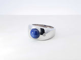 Star Sapphire, Diamond, & 10k White Gold Statement Ring 13.8 Grams Size 10.75 Fw0526crrdu