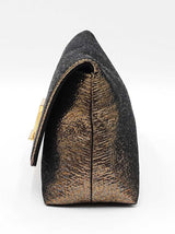 Tom Ford Nobile Mini Chain Clutch In Textured Gold Lamé Fw1125rxzdu