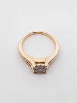 0.55 Cttw Diamond & 14k Yellow Gold Engagement Ring 4.3 Grams Size 7 Fw0226owrdu