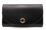 Burberry Hannah Black Leather Chain Wallet Clutch Eb0426wxzsa