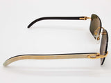 Cartier C Allonge De Cartier Rimless Green Lens Sunglasses Do0525llxzde