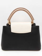 Louis Vuitton Capuccine Black White Leather Shoulder Bag Do0525ooxzde