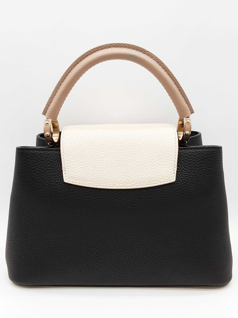 Louis Vuitton Capuccine Black White Leather Shoulder Bag Do0525ooxzde
