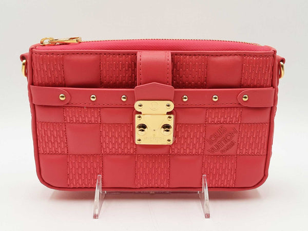Louis Vuitton Troca Handbag In Pink Damier-quilted Leather Fw0625lzxzdu