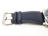 Bell & Ross 42mm Diver Blue Dial Rubber Band Steel Automatic Watch Do0825rxzde