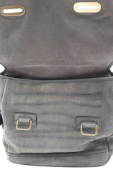 Yves Saint Laurent Gray Leather Messenger Hsorzsa