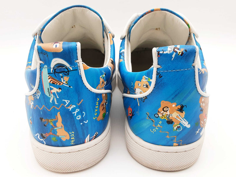 Christian Louboutin Orlato Flatca Odyssey Blue Shoes Size Eu 41 M Do0525lixde