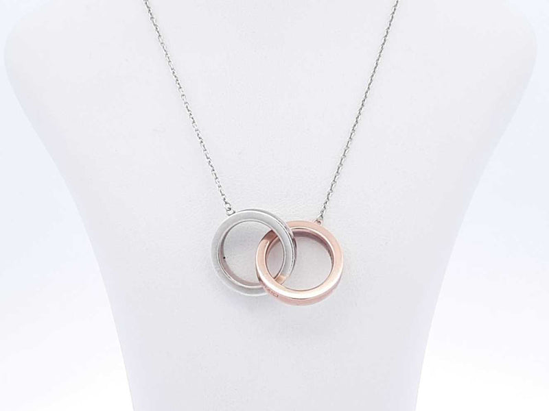 Tiffany & Co. Interlocking Circles Silver Necklace 5 Grams 16 Inch Fw0525wrzdu