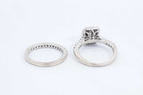 Approx. 1.58ctw Diamond Wedding Set In 14k White Gold 6.4g Size 5.5 Eb1224loxzdu